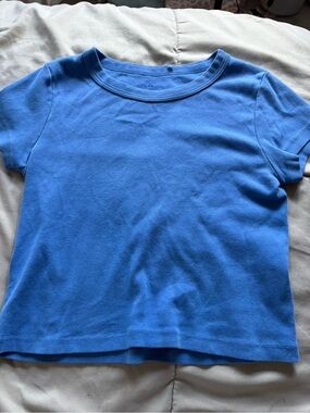Brandy Melville Blue Baby Tee